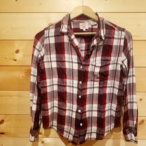 Levi's boyfriend plaid button down